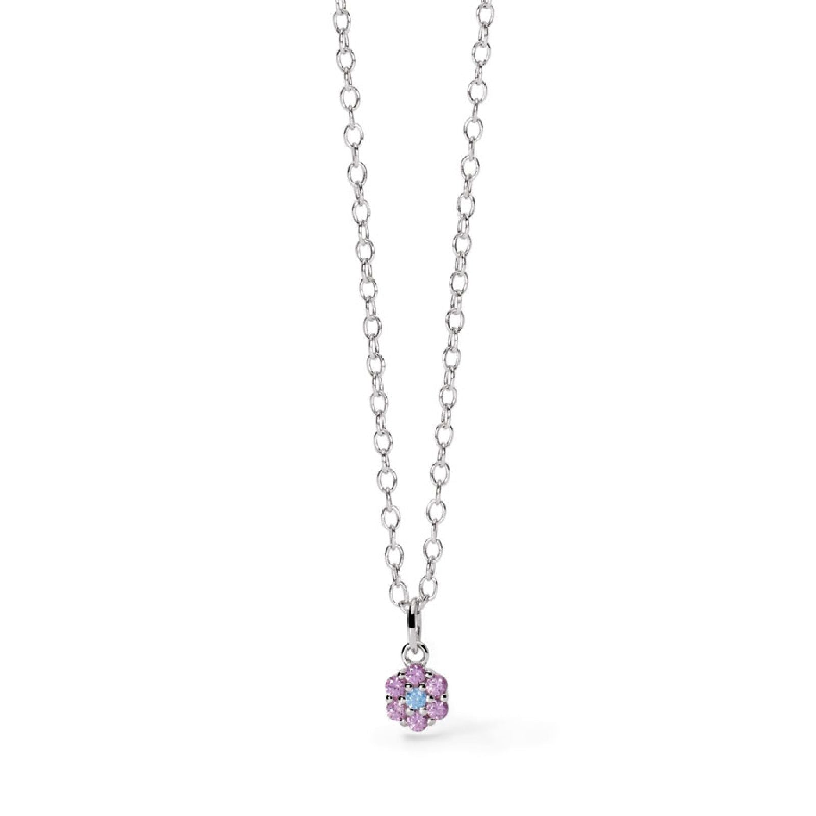 collana bambina mabina fior fiore in argento tormalina e zirconi multicolor 553694