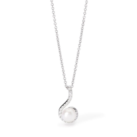 collana donna mabina sinfonia in argento con perla e zirconi bianchi 553701