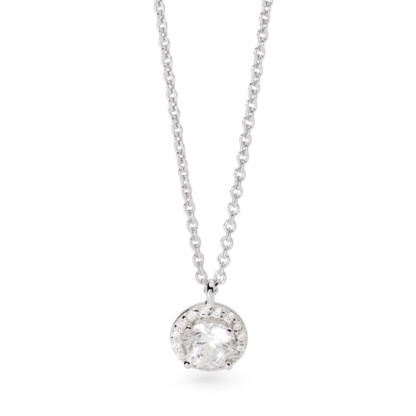 collana donna mabina revival in argento con zirconi bianchi 553715