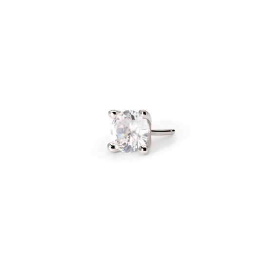 mono orecchino da uomo mabina punto di vista in argento con zircone bianco 563763