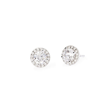 orecchini lobo donna mabina revival in argento con zirconi bianchi 563790