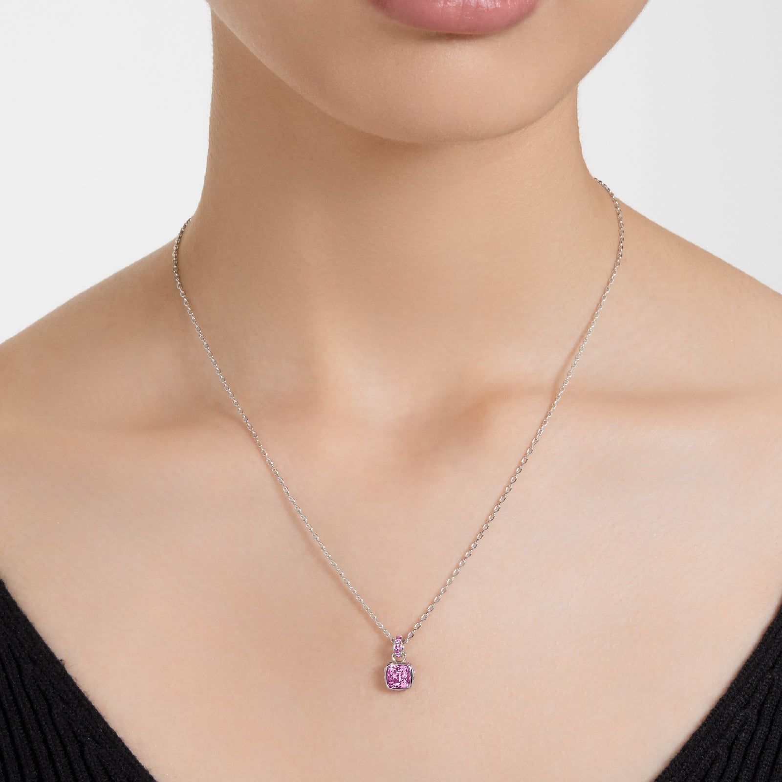 Collana donna Swarovski Birthstone cristallo viola ciondolo febbraio 5651708-5