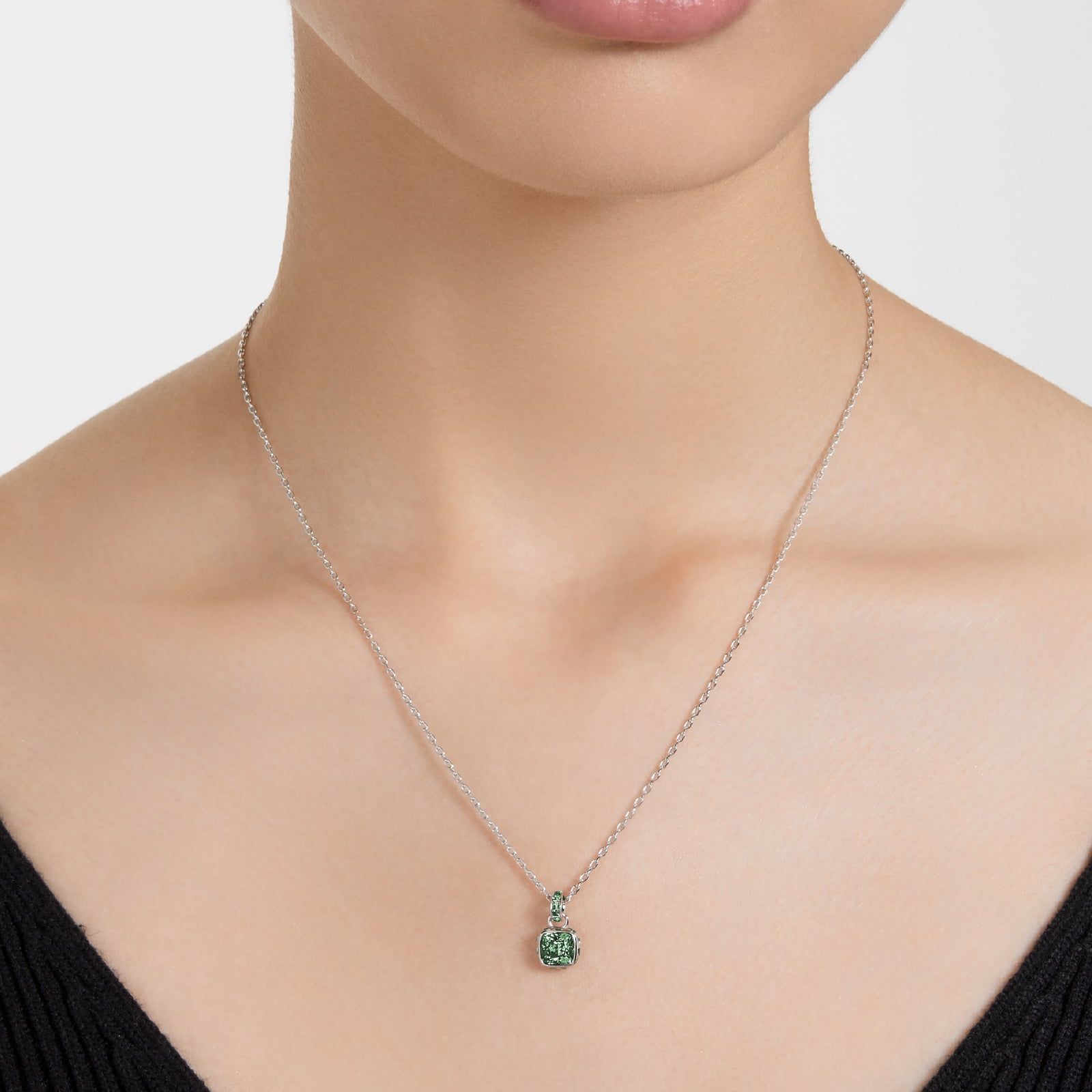 Collana donna Swarovski Birthstone cristallo verde ciondolo maggio 5651793-5