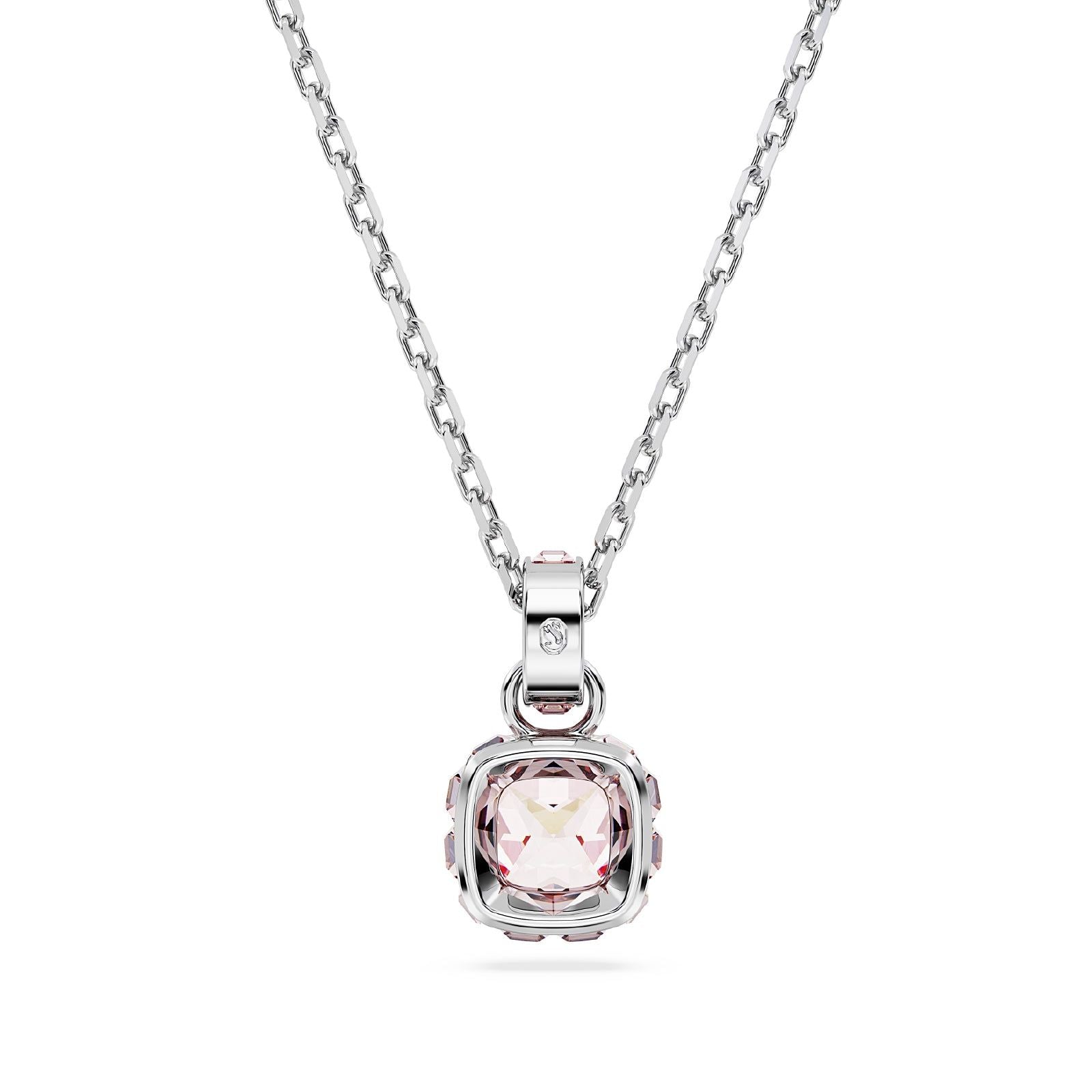 Collana donna Swarovski Birthstone cristallo rosa ciondolo giugno 5652044-2