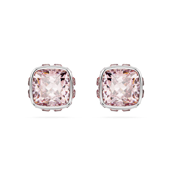 Orecchini punto luce donna Swarovski Birthstone cristallo rosa giugno 5660799-2
