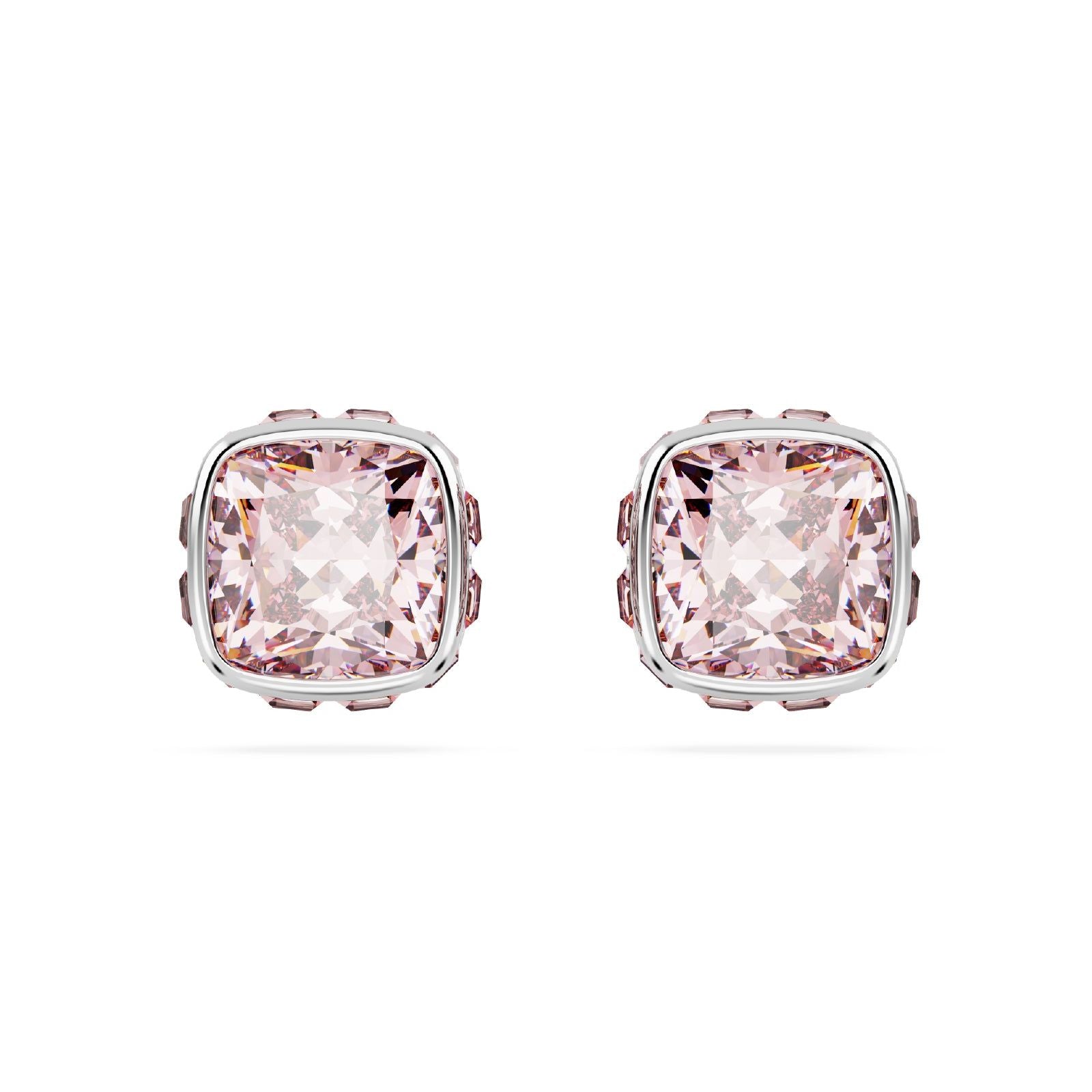 Orecchini punto luce donna Swarovski Birthstone cristallo rosa giugno 5660799-2