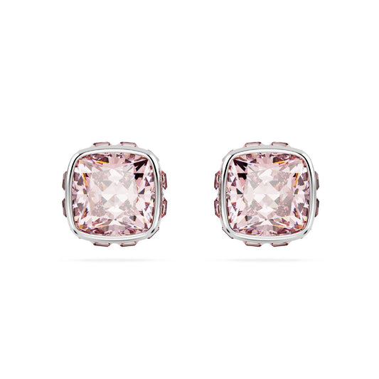 Orecchini punto luce donna Swarovski Birthstone cristallo rosa giugno 5660799-2