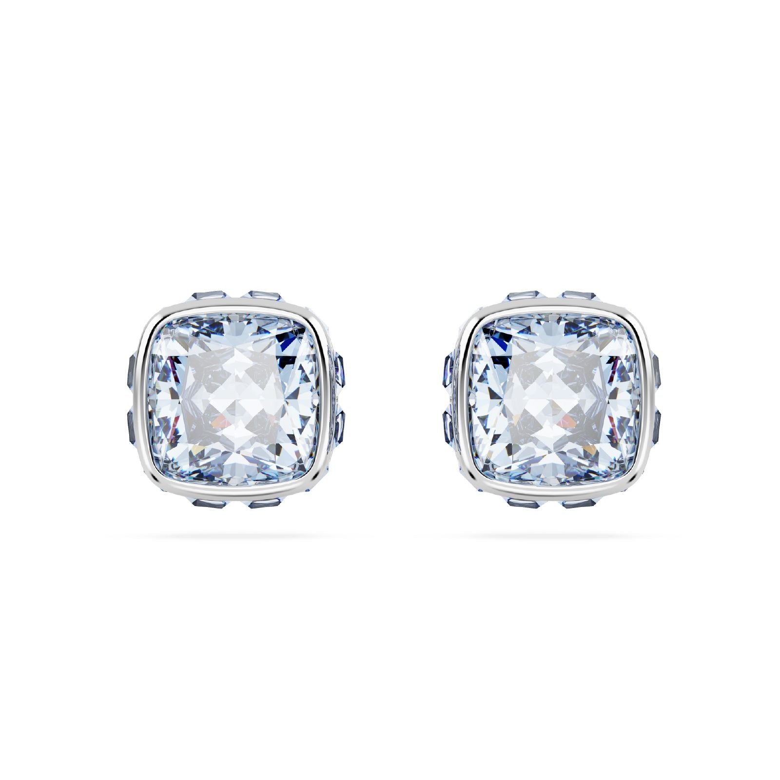 Orecchini punto luce donna Swarovski Birthstone cristallo azzurro marzo 5660800-2