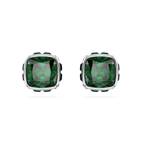 Orecchini punto luce donna Swarovski Birthstone cristallo verde maggio 5660801-2