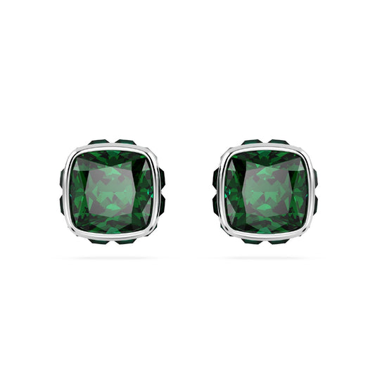 Orecchini punto luce donna Swarovski Birthstone cristallo verde maggio 5660801-2