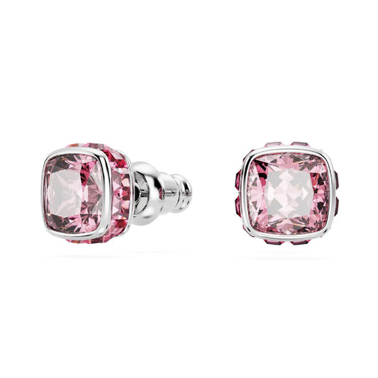 Orecchini punto luce donna Swarovski Birthstone cristallo rosa ottobre 5661960-1