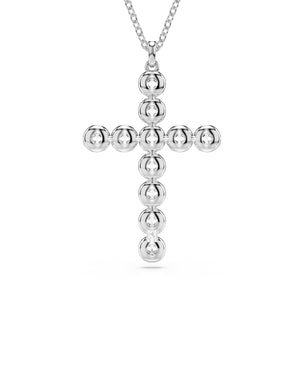 Collana con pendente da donna Swarovski Insigne in lega di metalli rodiata con ciondolo a forma di croce con 11 cristalli 5675573