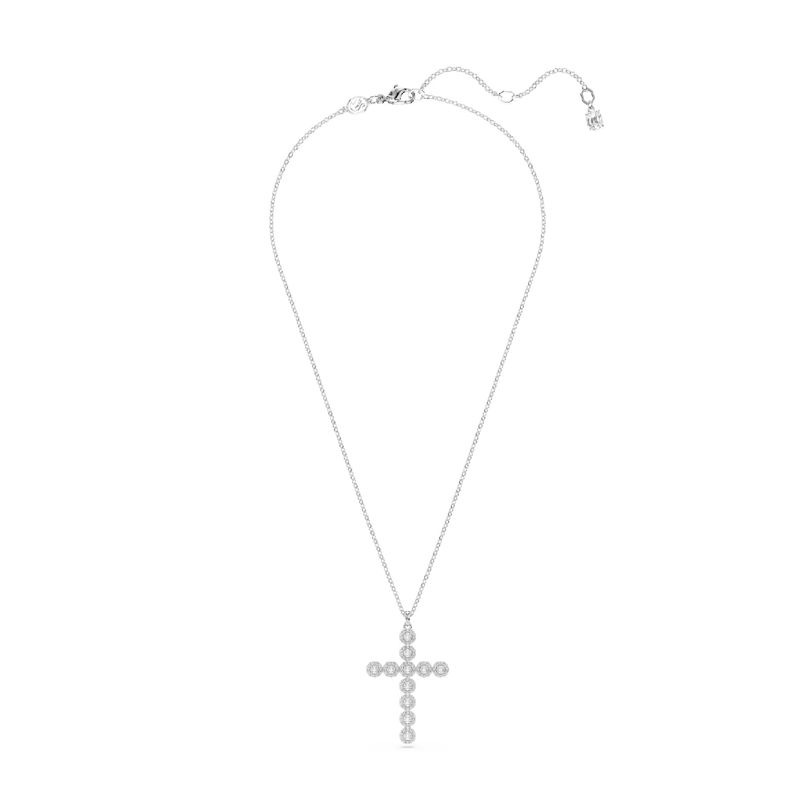 Collana donna Swarovski Insigne rodiata con croce di 11 cristalli 5675573