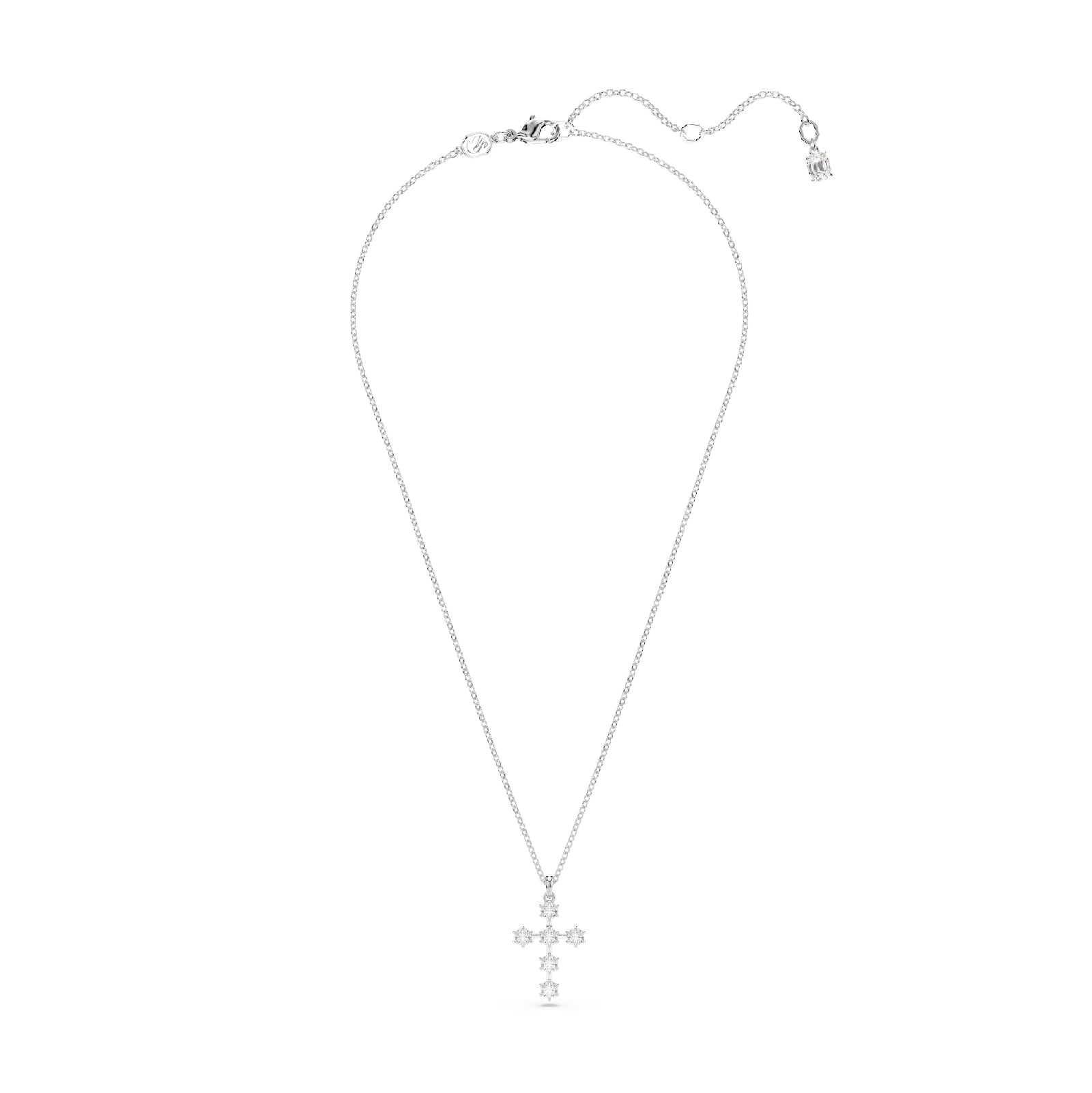 Collana donna Swarovski Insigne rodiata con croce di 6 cristalli 5675576