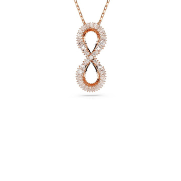 Collana donna Swarovski Hyperbola placcata oro rosa con infinito di cristalli 5677623-1