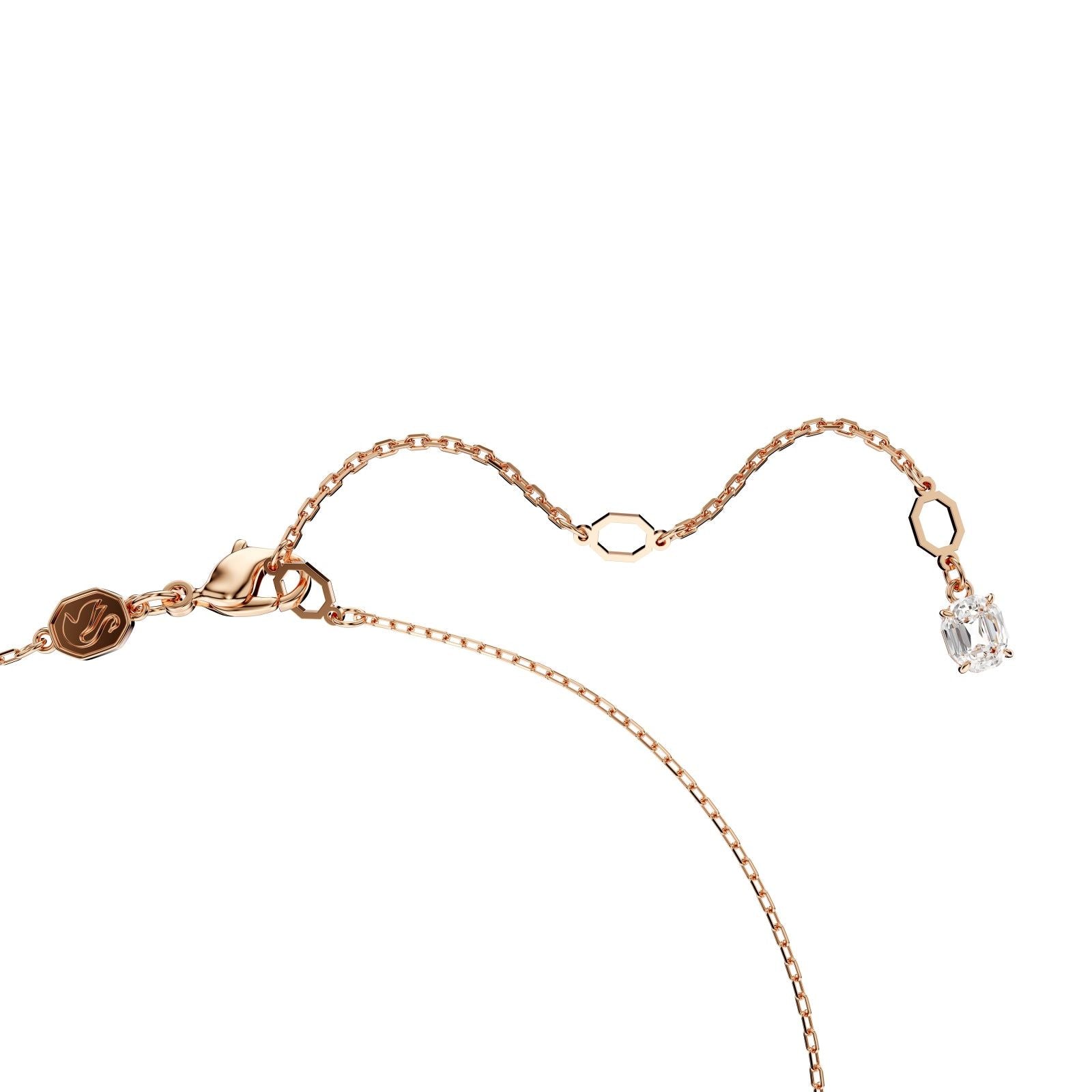 Collana donna Swarovski Hyperbola placcata oro rosa con infinito di cristalli 5677623-3