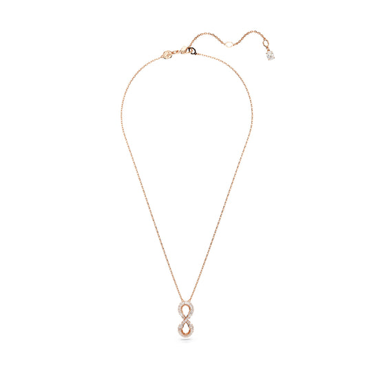 Collana donna Swarovski Hyperbola placcata oro rosa con infinito di cristalli 5677623