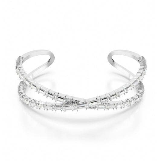 Bracciale rigido donna Swarovski Hyperbola in lega di metalli con infinito con cristalli 5677626-1