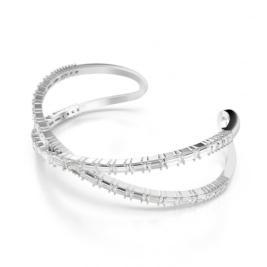 Bracciale rigido donna Swarovski Hyperbola in lega di metalli con infinito con cristalli 5677626-2