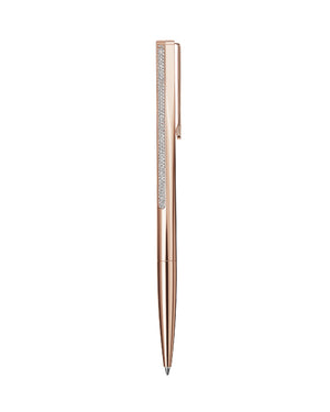 Penna a sfera della collezione Swarovski Crystal Shimmer placcata oro rosa dal design ottagonale con cristalli sul fusto 5678182