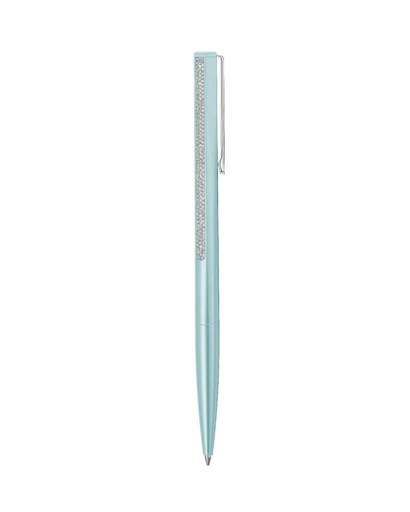 Penna a sfera della collezione Swarovski Crystal Shimmer placcata azzurro cromato dal design ottagonale con cristalli sul fusto 5678190