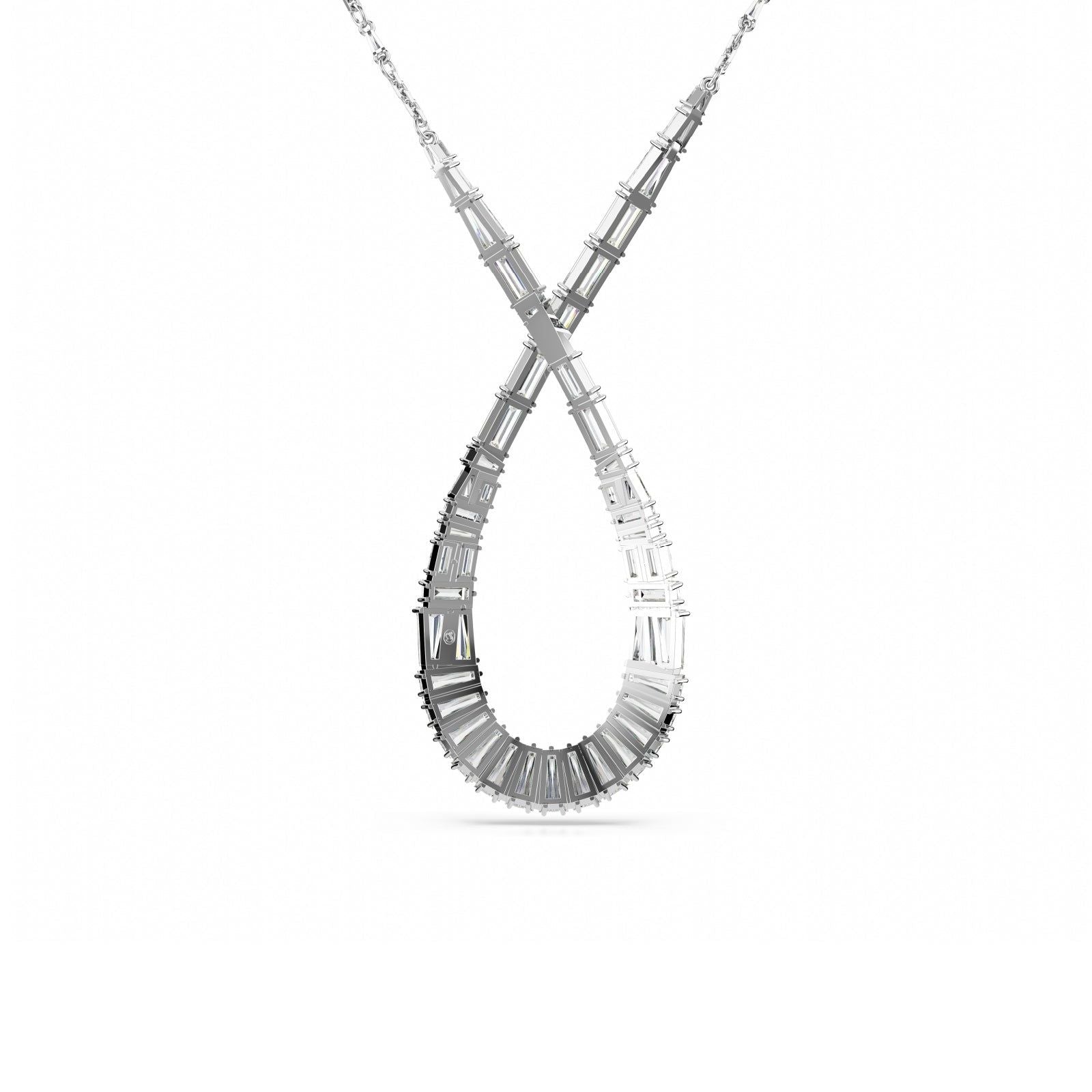 Collana donna Swarovski Hyperbola rodiata con goccia di cristalli 5679438-2