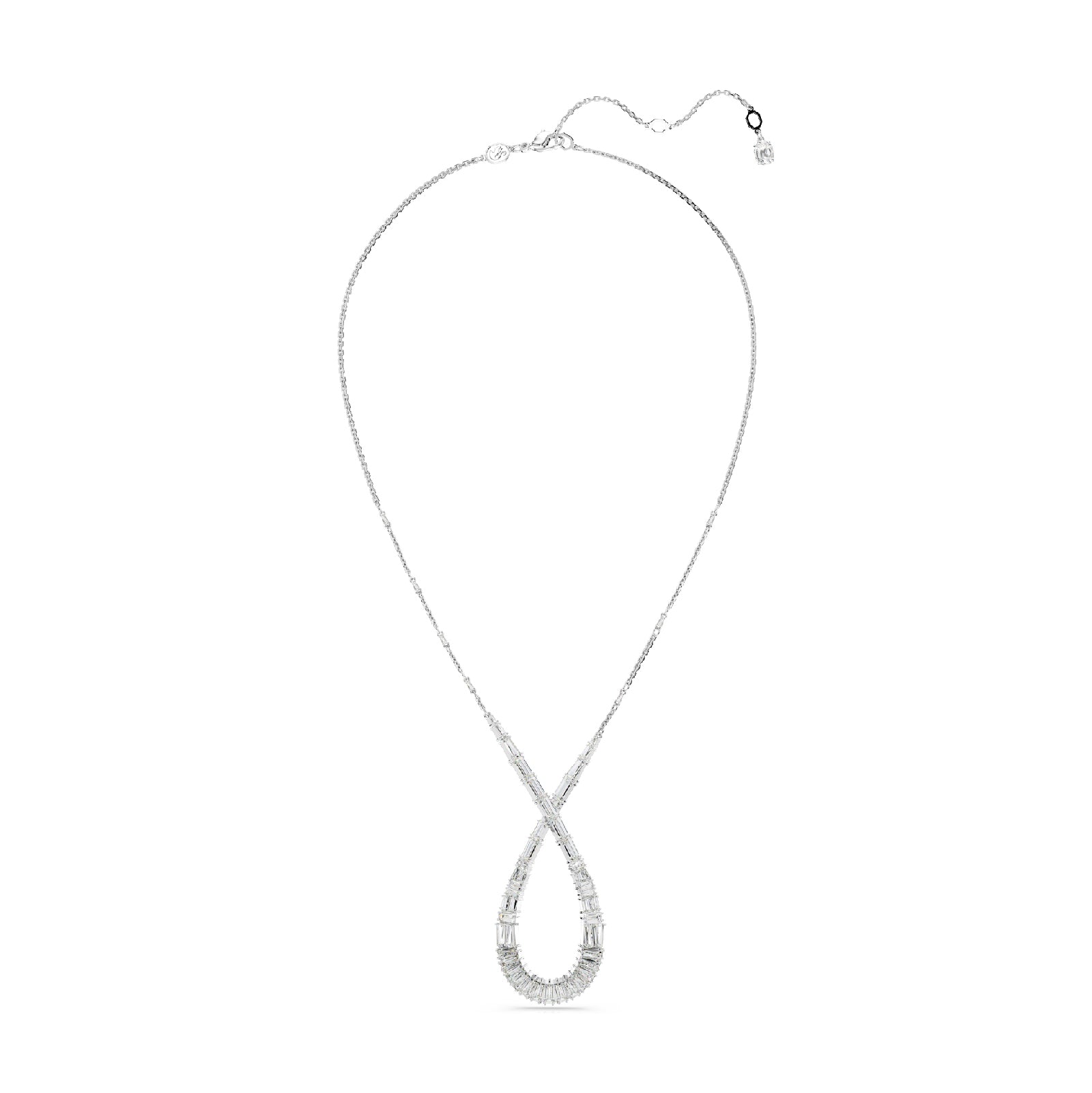 Collana donna Swarovski Hyperbola rodiata con goccia di cristalli 5679438