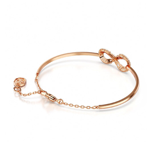 Bracciale rigido donna Swarovski Hyperbola placcato rosé infinito con cristalli 5679443-2