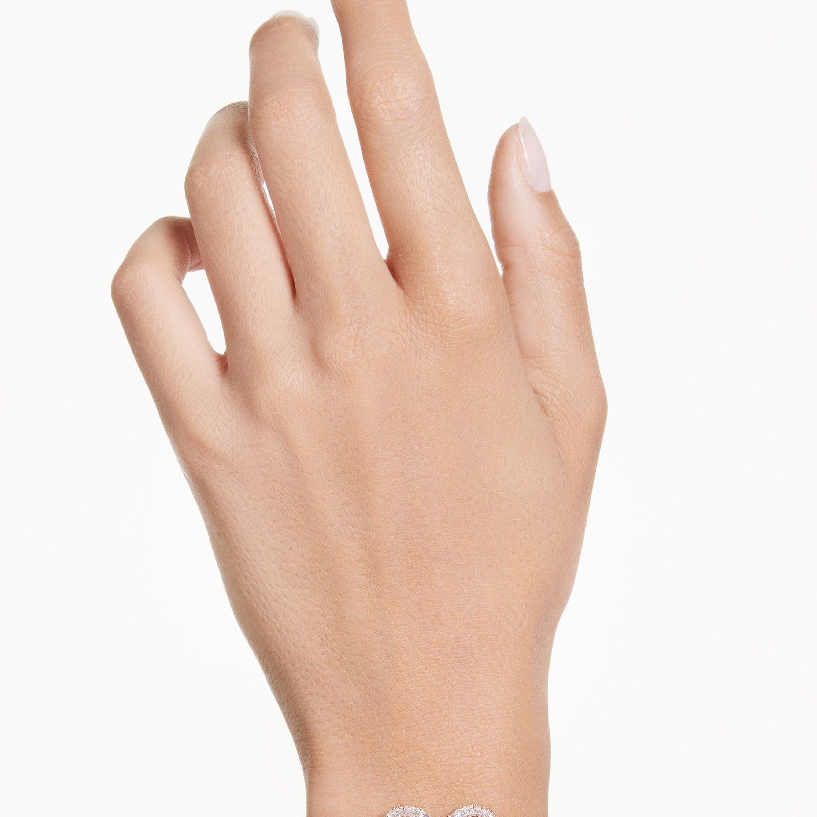 Bracciale rigido donna Swarovski Hyperbola placcato rosé infinito con cristalli 5679443-5