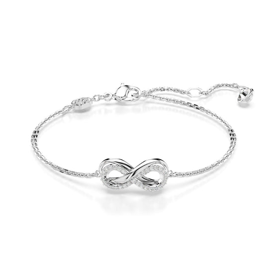 Bracciale donna Swarovski Hyperbola rodiato infinito con cristalli 5679664-1