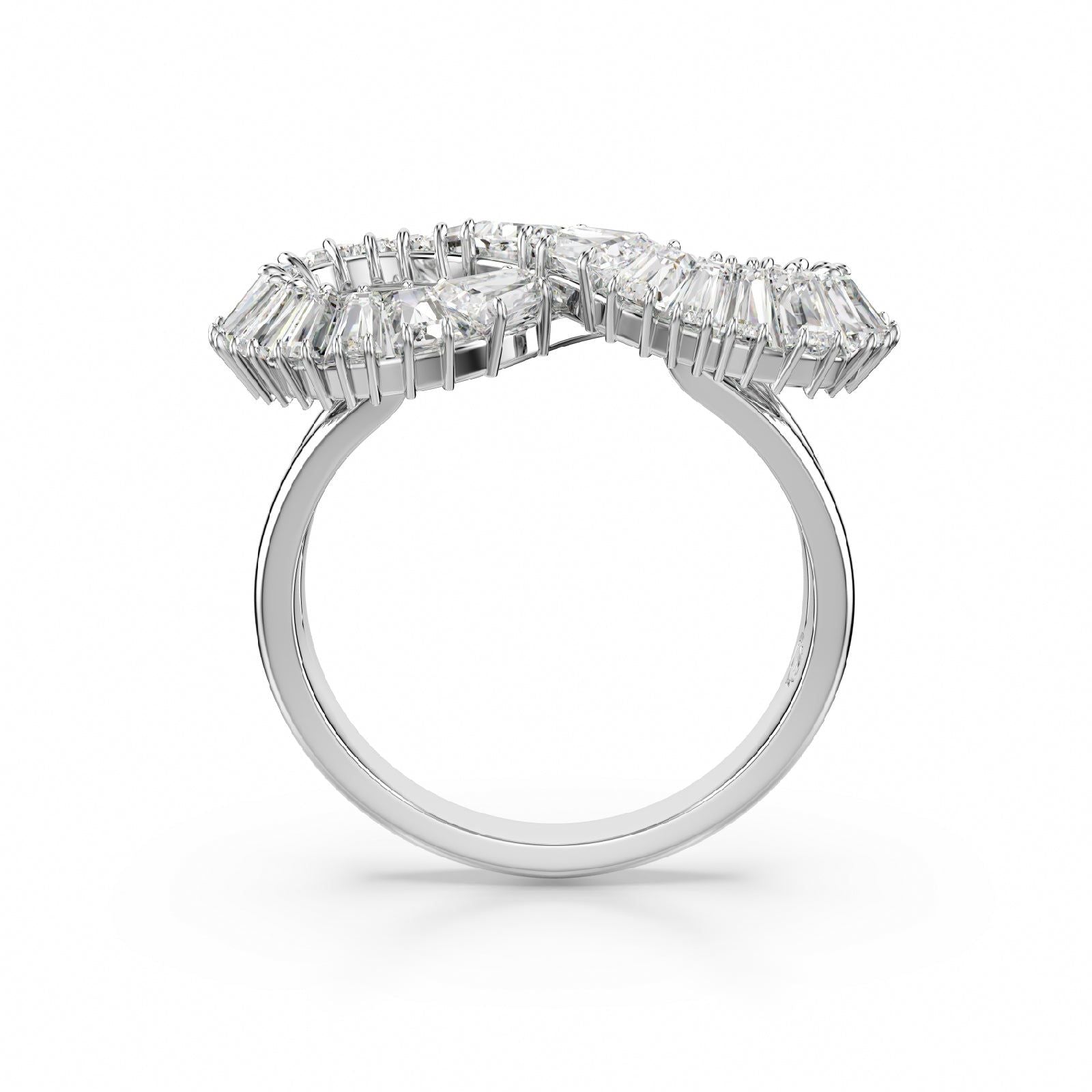 Anello donna Swarovski Hyperbola rodiato con infinito di cristalli 5679694-3