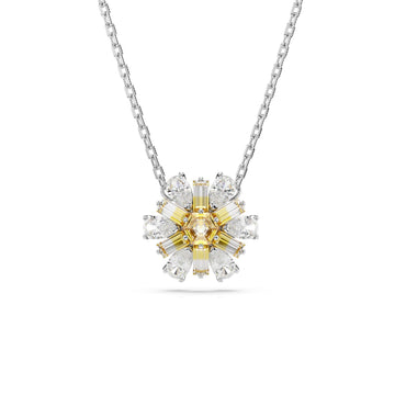 Collana donna Swarovski Idyllia argento e oro con fiore di cristalli 5679939-1