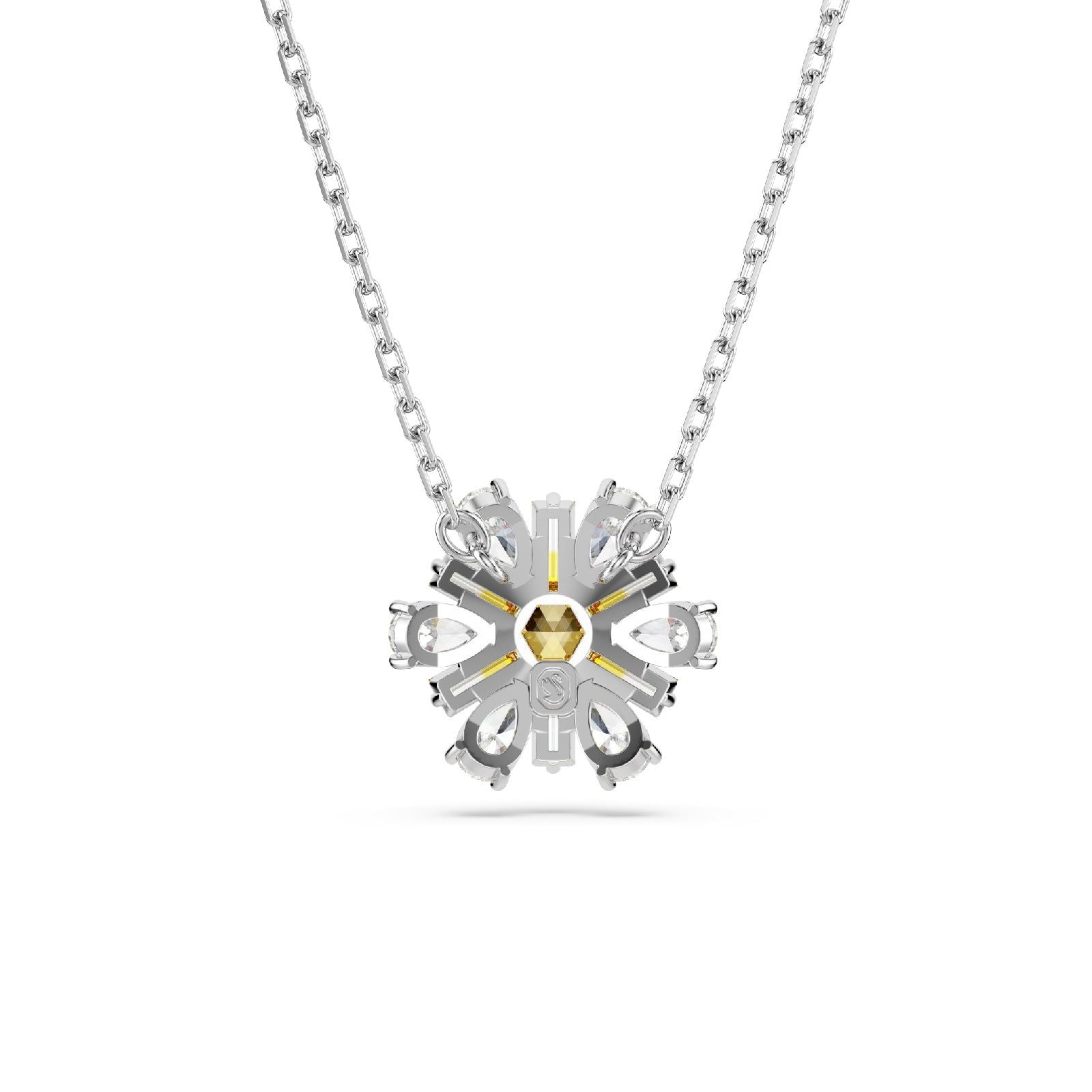 Collana donna Swarovski Idyllia argento e oro con fiore di cristalli 5679939-2