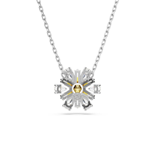 Collana donna Swarovski Idyllia argento e oro con fiore di cristalli 5679939-2