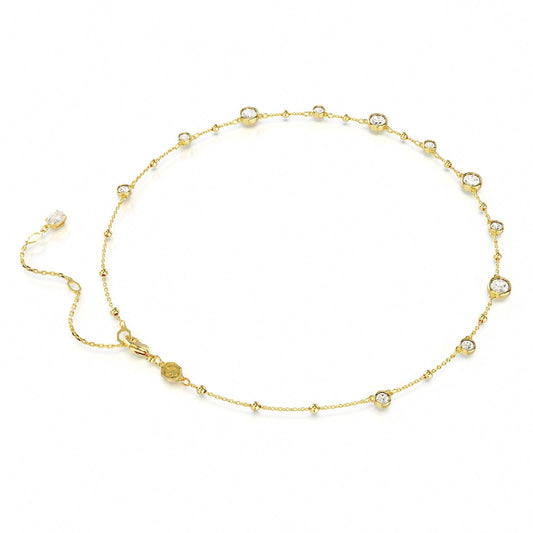 Collana donna Swarovski Imber placcata oro con piccole sfere e cristalli 5680090-2