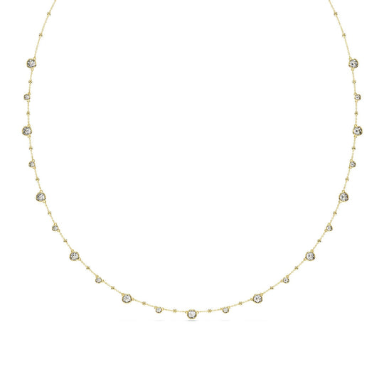 Collana lunga donna Swarovski Imber placcata oro con piccole sfere e cristalli 5680091-1