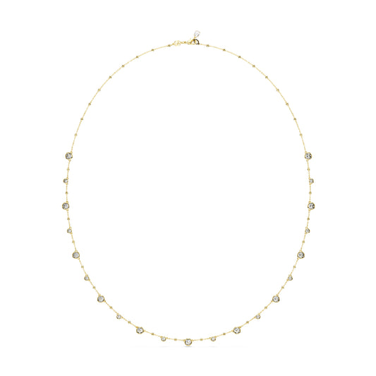 Collana lunga donna Swarovski Imber placcata oro con piccole sfere e cristalli 5680091