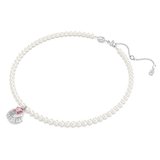 Collana donna Swarovski Idyllia lega metalli conchiglia cristalli rosa e perle 5680297-2
