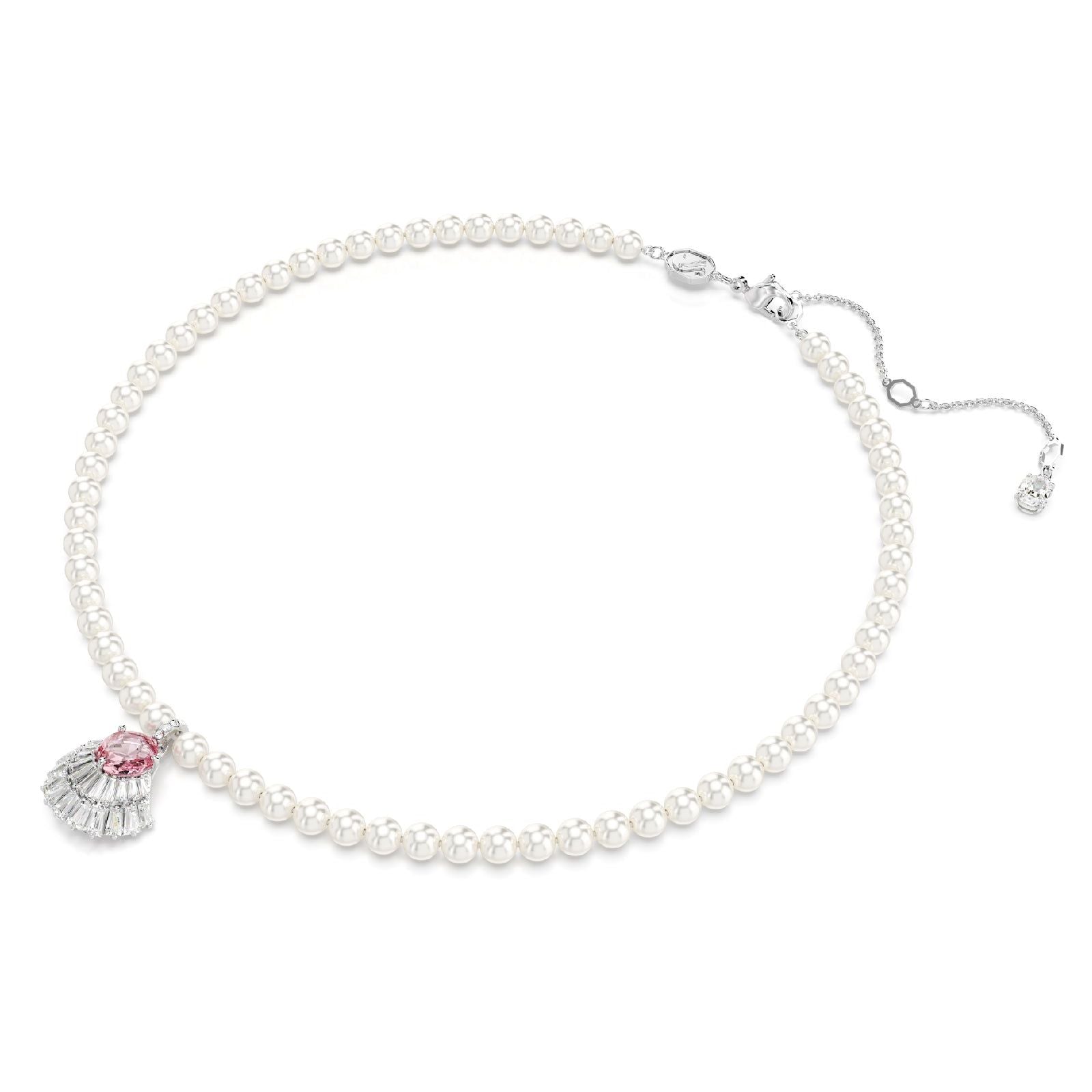 Collana donna Swarovski Idyllia lega metalli conchiglia cristalli rosa e perle 5680297-2