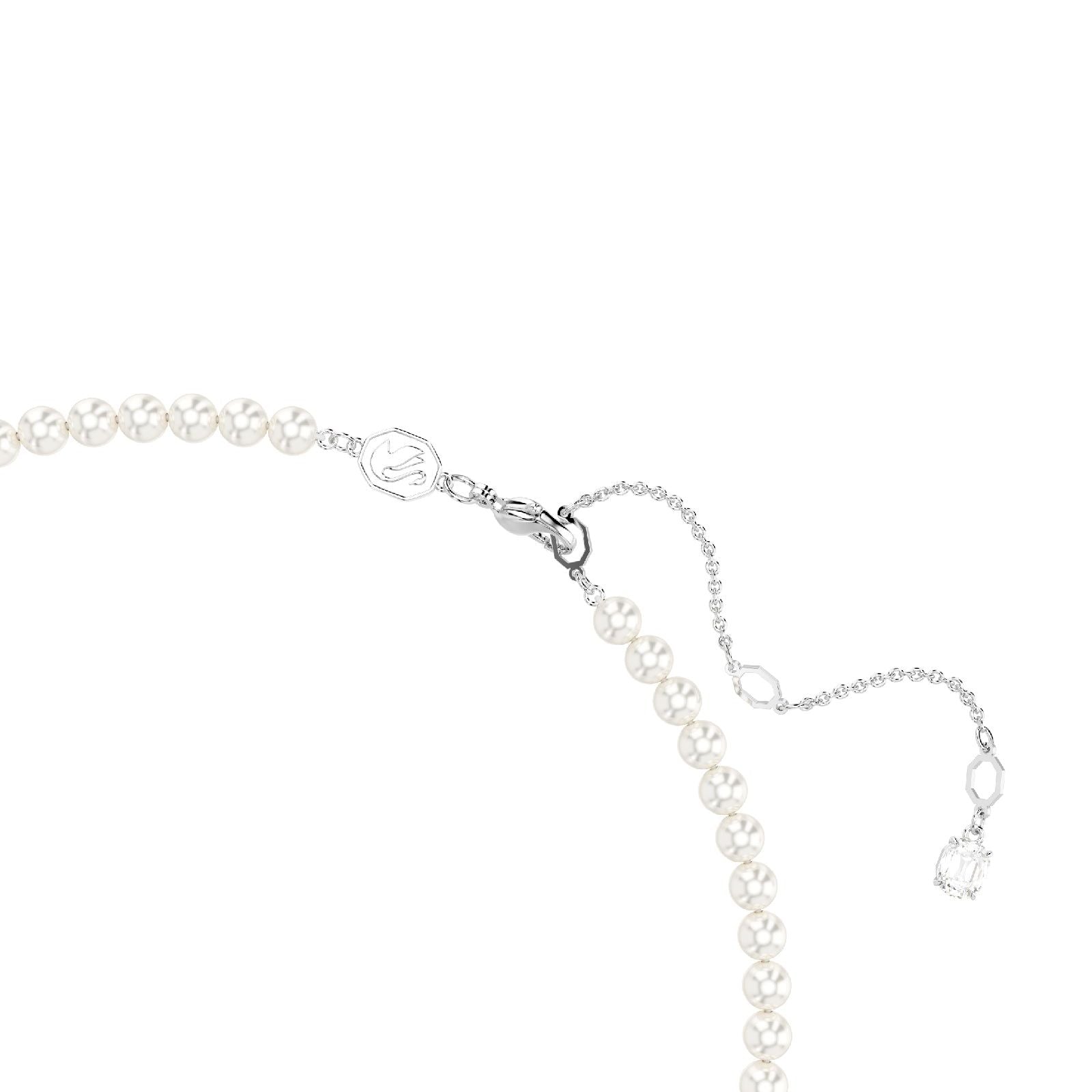 Collana donna Swarovski Idyllia lega metalli conchiglia cristalli rosa e perle 5680297-3