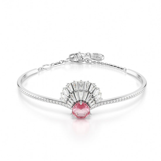 Bracciale rigido donna Swarovski Idyllia lega metalli conchiglia cristalli rosa 5680298-1