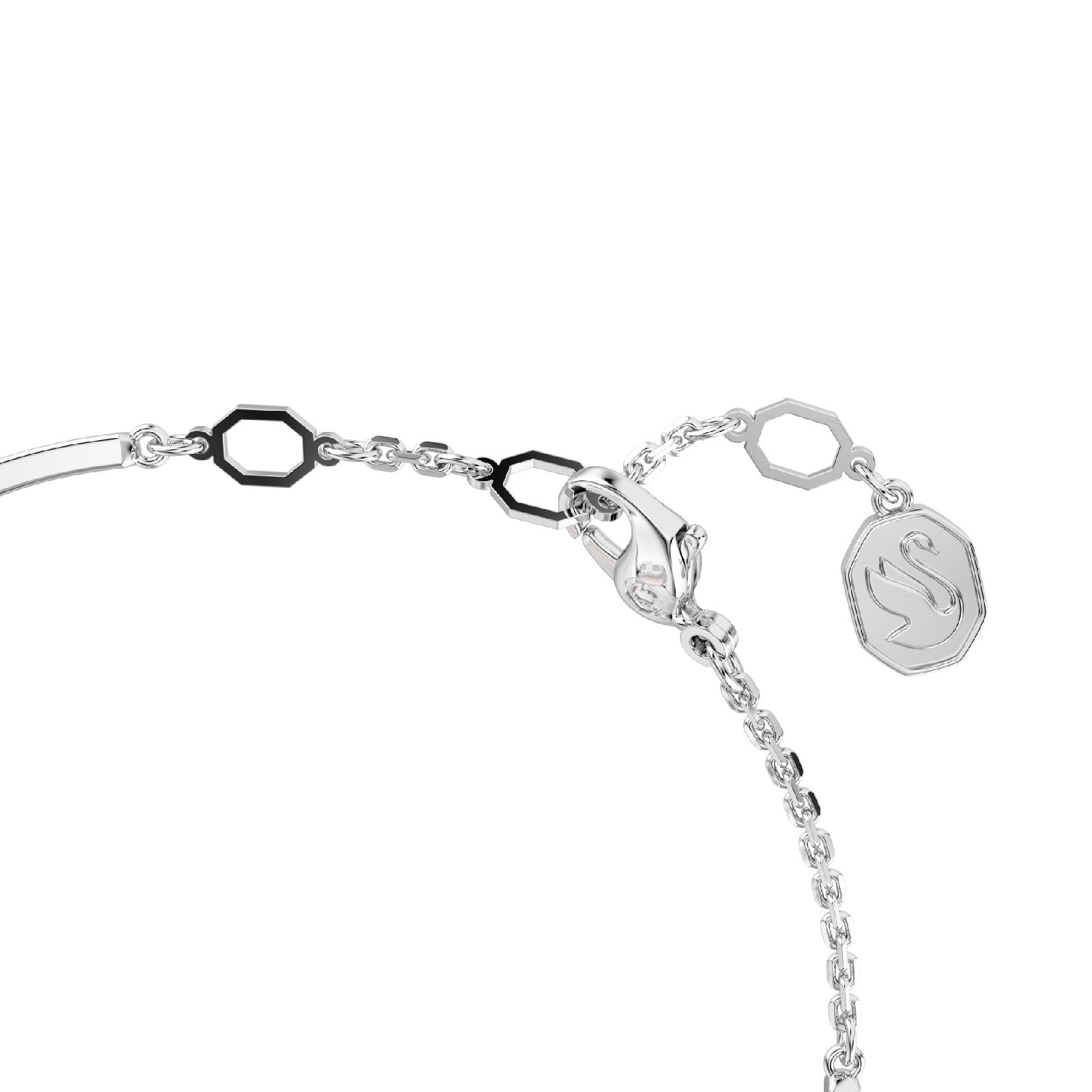 Bracciale rigido donna Swarovski Idyllia lega metalli conchiglia cristalli rosa 5680298-4