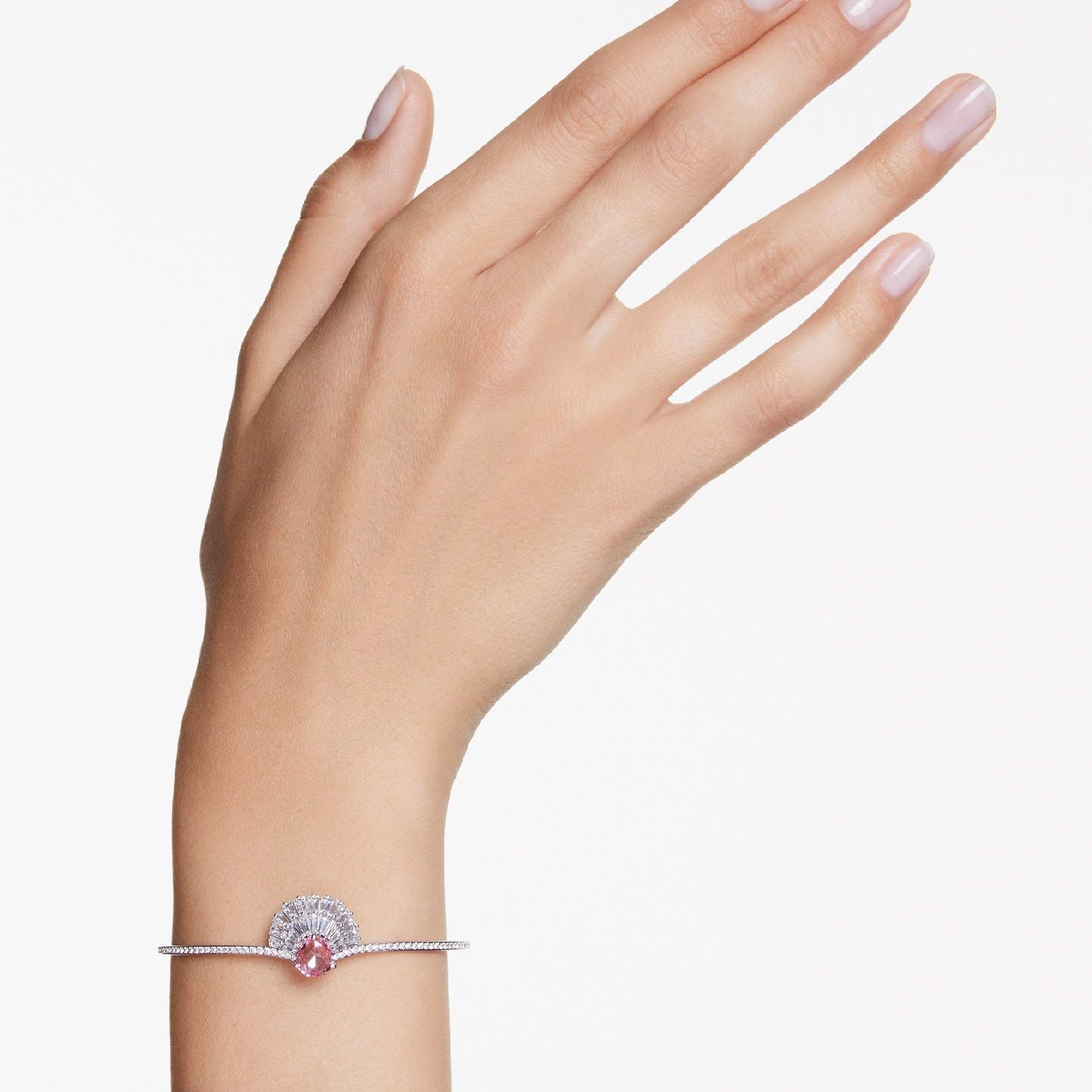 Bracciale rigido donna Swarovski Idyllia lega metalli conchiglia cristalli rosa 5680298-5