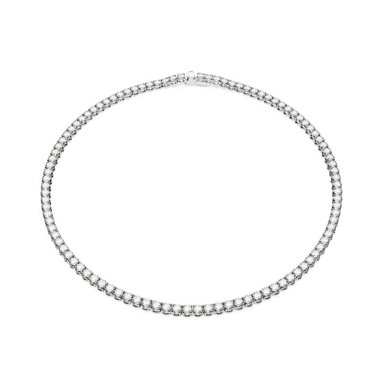 Collana donna 41cm Swarovski Matrix Tennis argentata cristalli 0,3mm 5681796-1