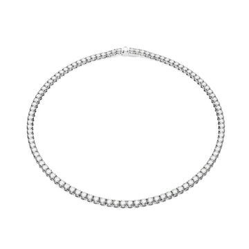 Collana donna 41cm Swarovski Matrix Tennis argentata cristalli 0,3mm 5681796-1