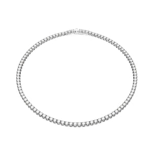 Collana tennis di 41cm da donna Swarovski Matrix Tennis con placcatura rodiata e cristalli Swarovski tondi di 0,3mm 5681796