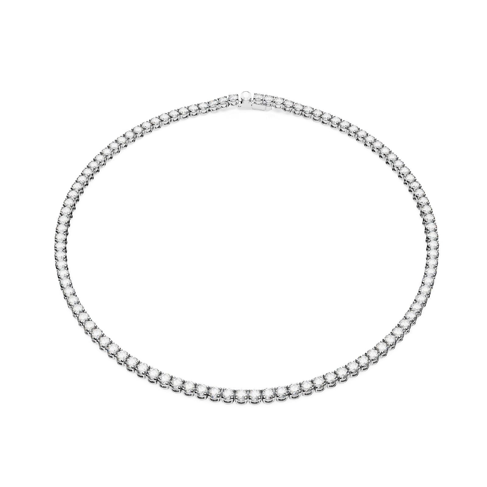 Collana donna 50cm Swarovski Matrix Tennis argentata cristalli 0,3mm 5681801-1