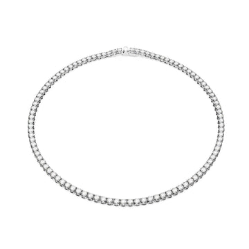 Collana donna 50cm Swarovski Matrix Tennis argentata cristalli 0,3mm 5681801-1