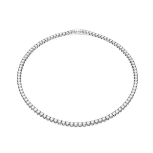 Collana tennis di 50cm da donna Swarovski Matrix Tennis con placcatura rodiata e cristalli Swarovski tondi di 0,3mm 5681801