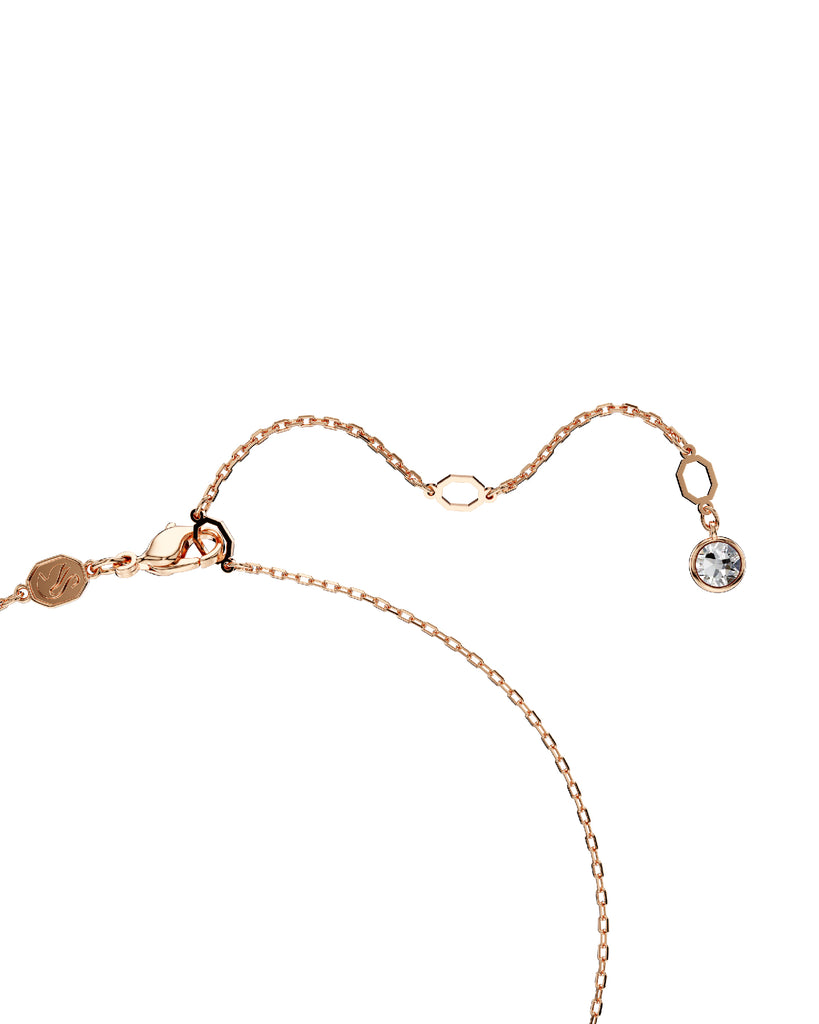 Set collana e bracciale da donna Swarovski Hyperbola placcati oro rosa con un ciondolo passante a forma di infinito con cristalli 5682483